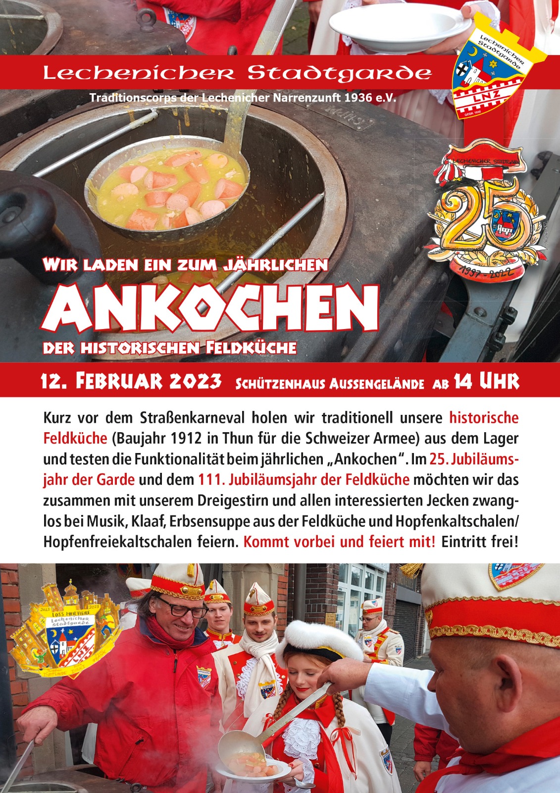 Ankochen der Gardefeldküche